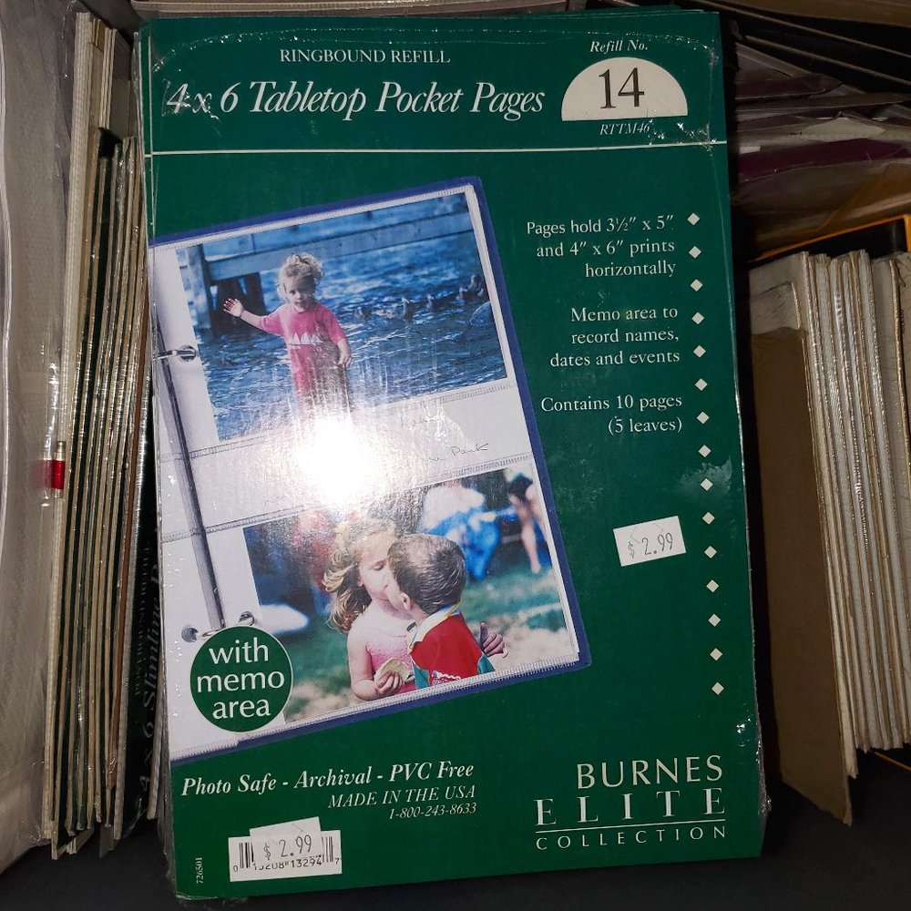 Burnes Elite Collection - Ring Bound Photo Album 10 Refill Pages #14 (Set of 4)